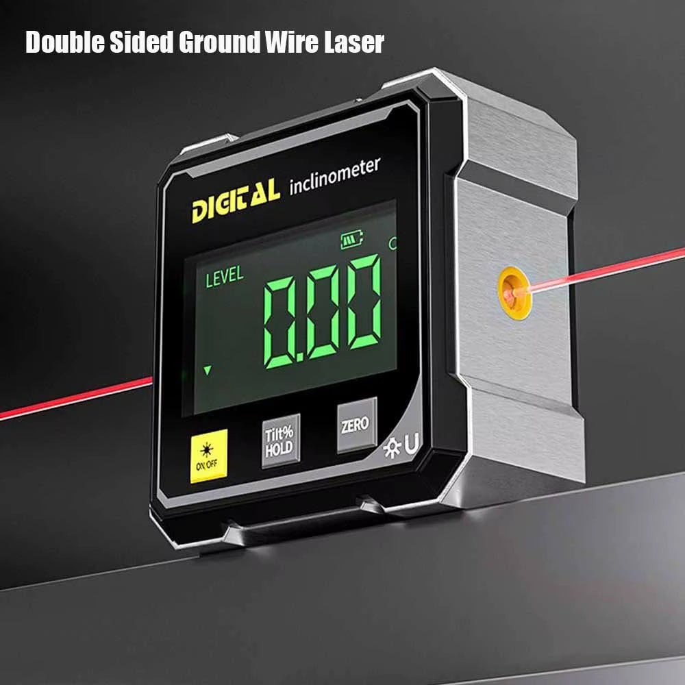Laser Digital Electronic Level Digital Angle Fnder 4*90 ° Magnetic Inclinometer Protractor Precision Level Box for Woodworking